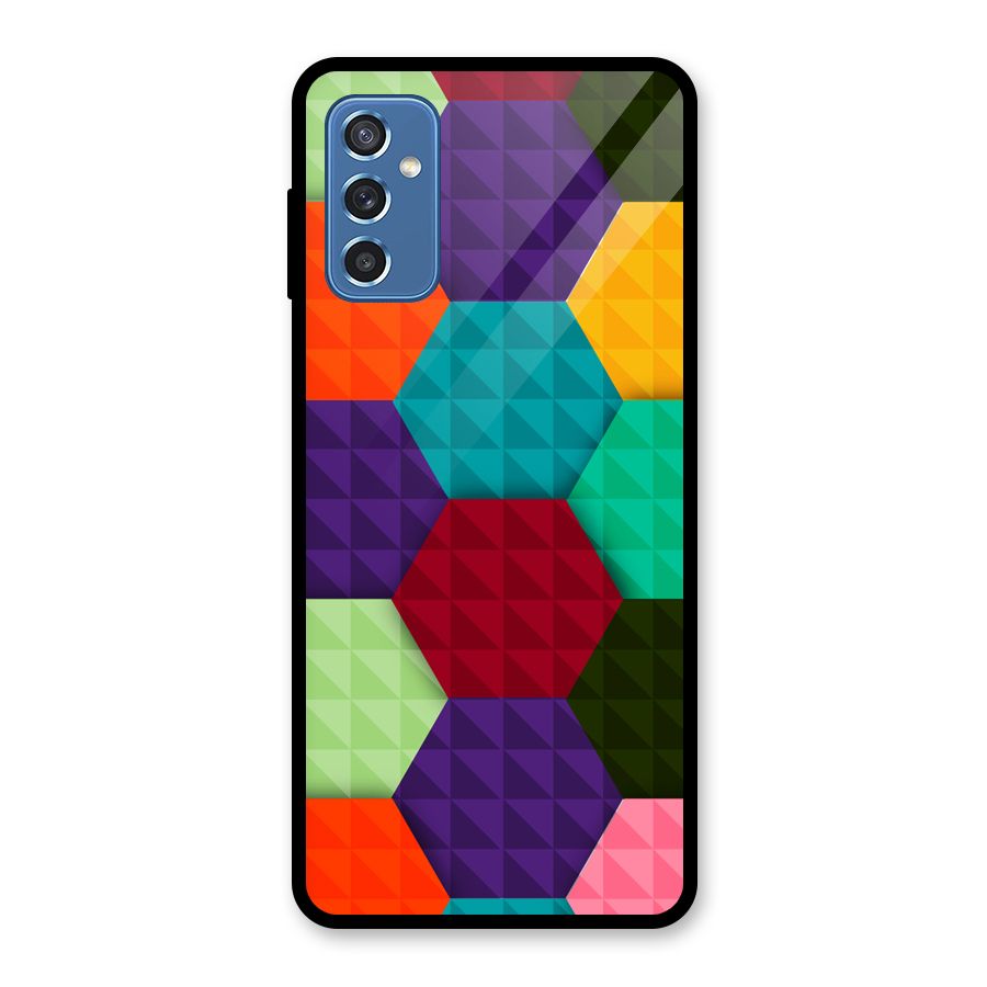 Colourful Abstract Glass Back Case for Galaxy M52 5G