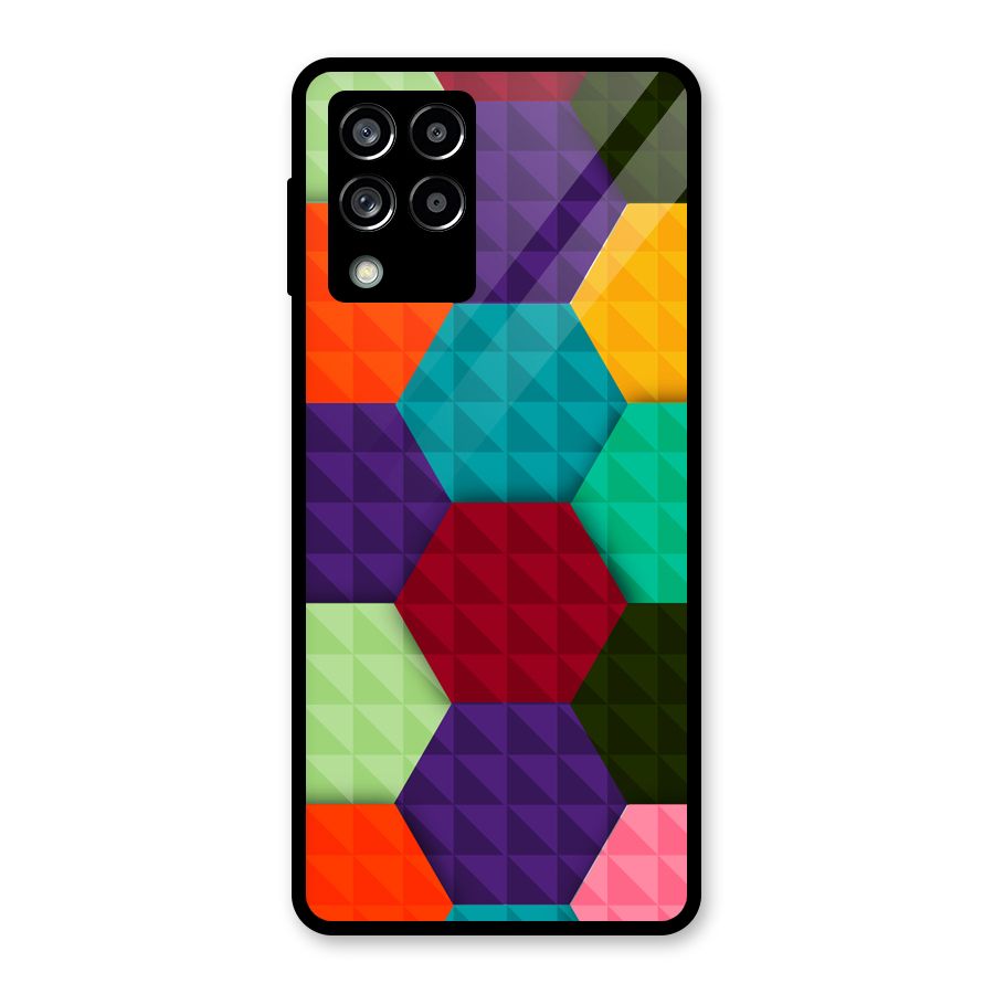 Colourful Abstract Glass Back Case for Galaxy M53 5G