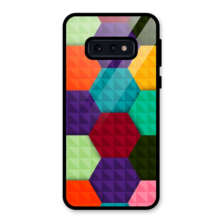 Colourful Abstract Glass Back Case for Galaxy S10e