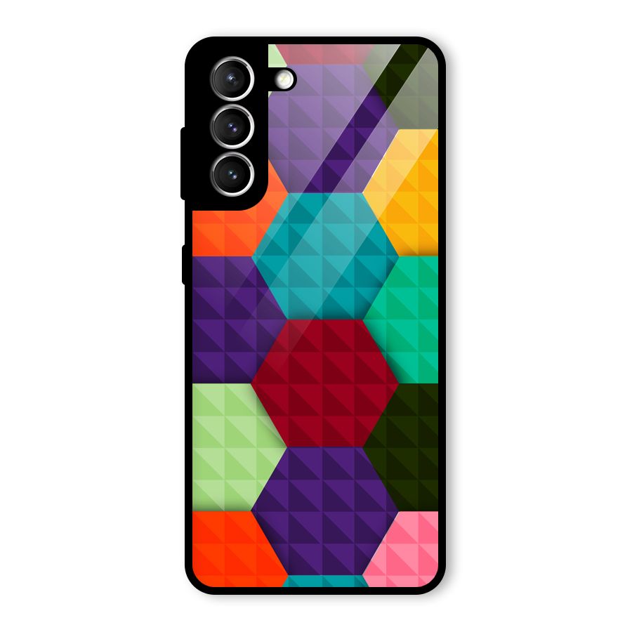 Colourful Abstract Glass Back Case for Galaxy S21 5G
