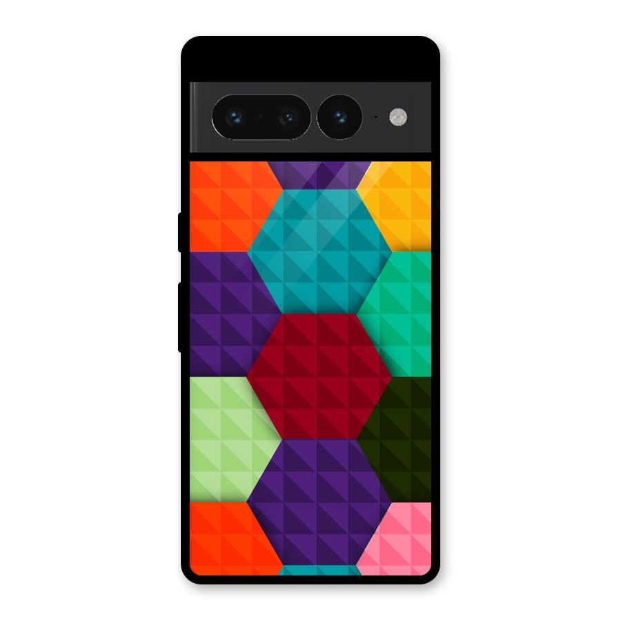 Colourful Abstract Glass Back Case for Google Pixel 7 Pro