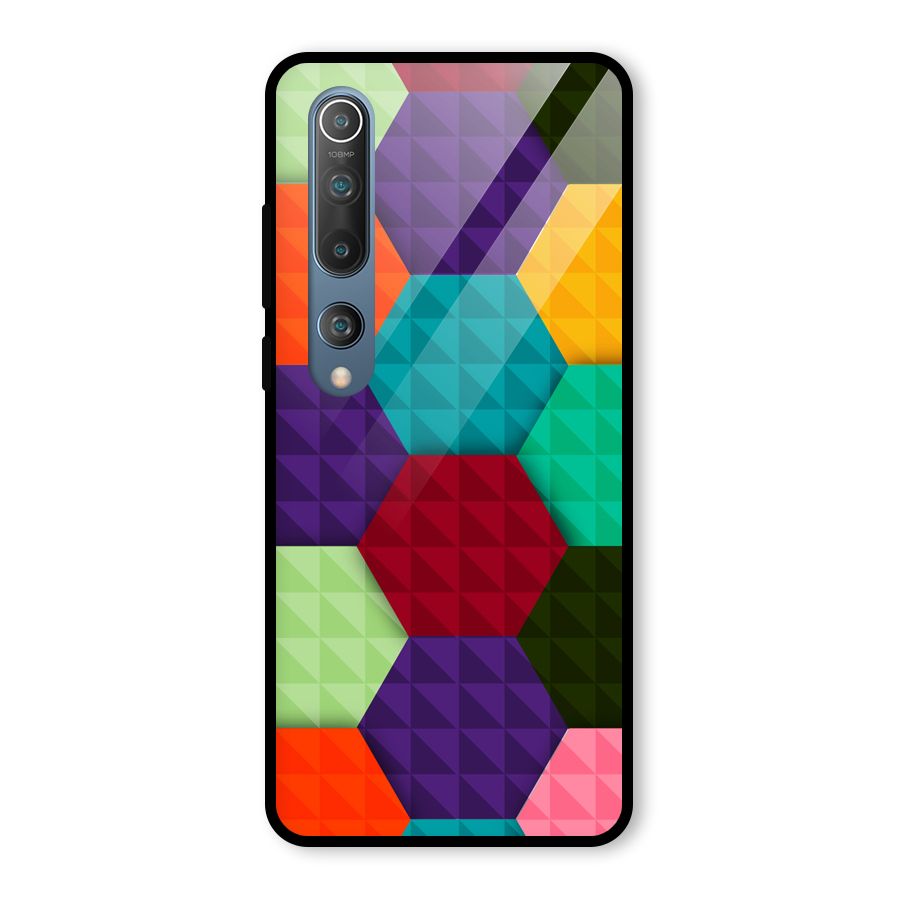 Colourful Abstract Glass Back Case for Mi 10