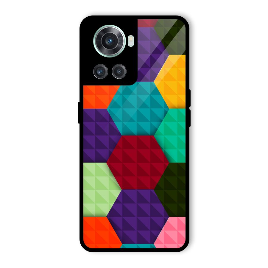 Colourful Abstract Glass Back Case for OnePlus 10R