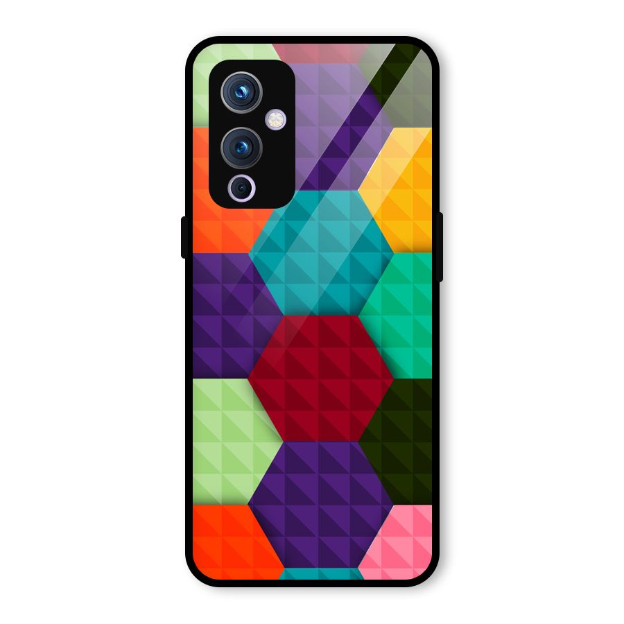 Colourful Abstract Glass Back Case for OnePlus 9