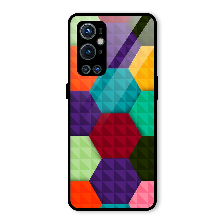 Colourful Abstract Glass Back Case for OnePlus 9 Pro