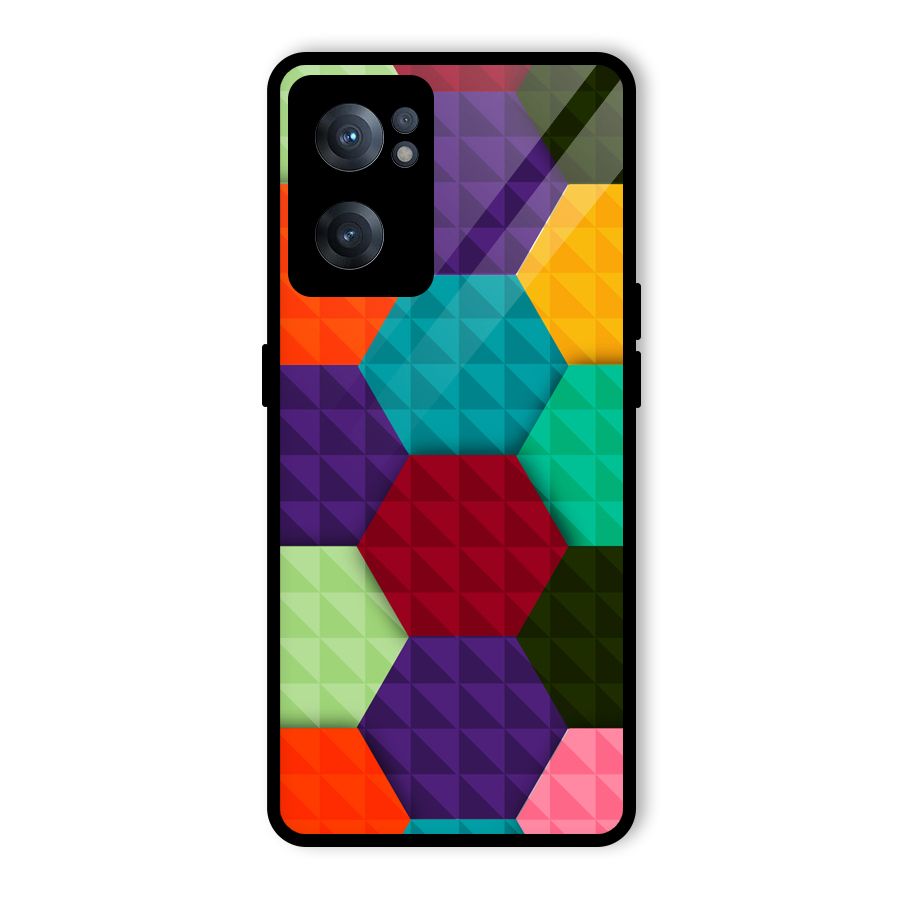 Colourful Abstract Glass Back Case for OnePlus Nord CE 2 5G