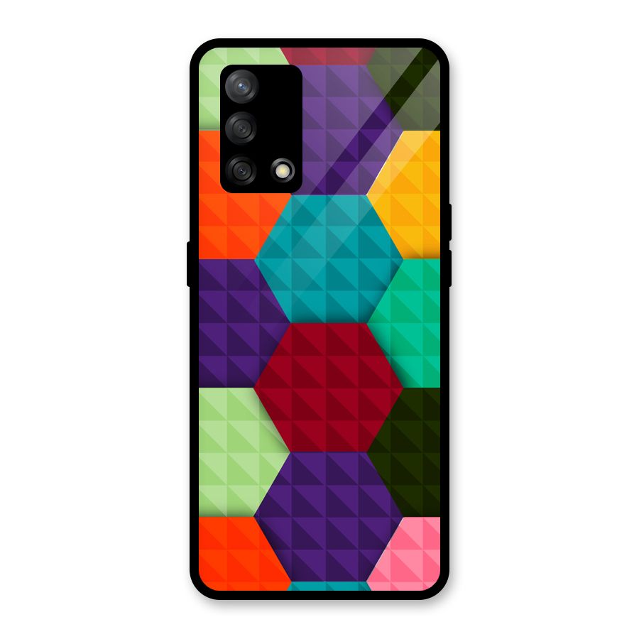 Colourful Abstract Glass Back Case for Oppo F19