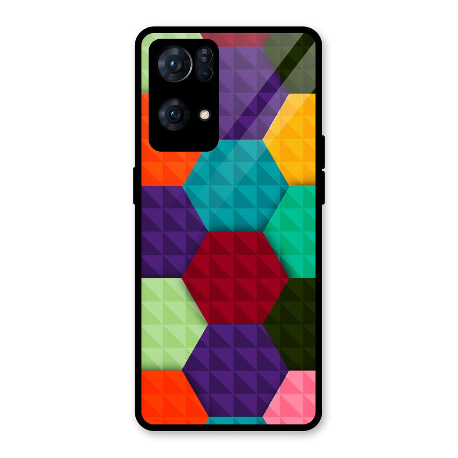 Colourful Abstract Glass Back Case for Oppo Reno7 Pro 5G
