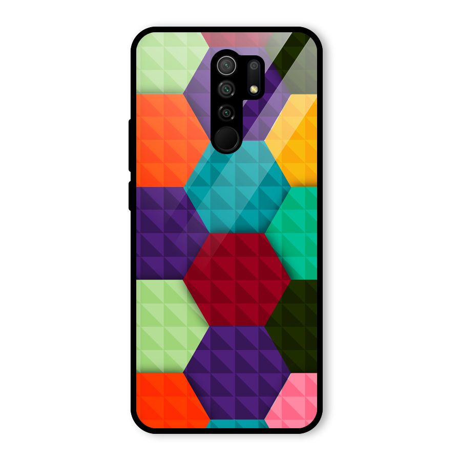 Colourful Abstract Glass Back Case for Poco M2