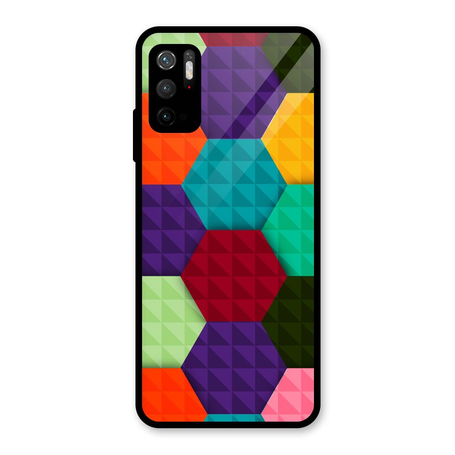 Colourful Abstract Glass Back Case for Poco M3 Pro 5G