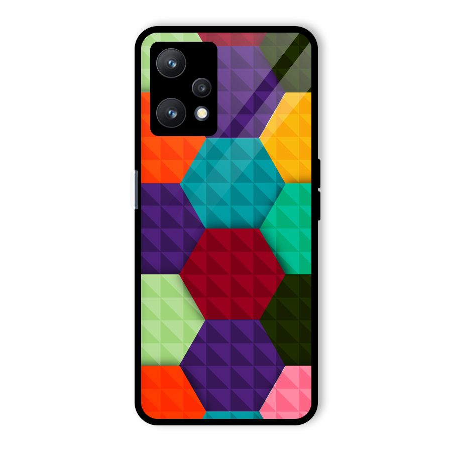 Colourful Abstract Glass Back Case for Realme 9 Pro 5G