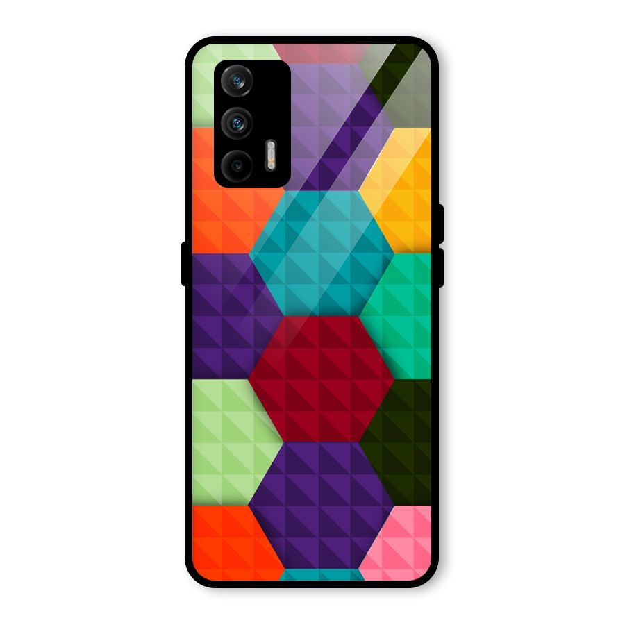Colourful Abstract Glass Back Case for Realme GT 5G