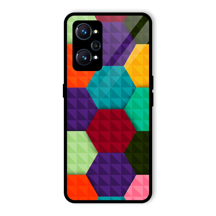 Colourful Abstract Glass Back Case for Realme GT Neo2