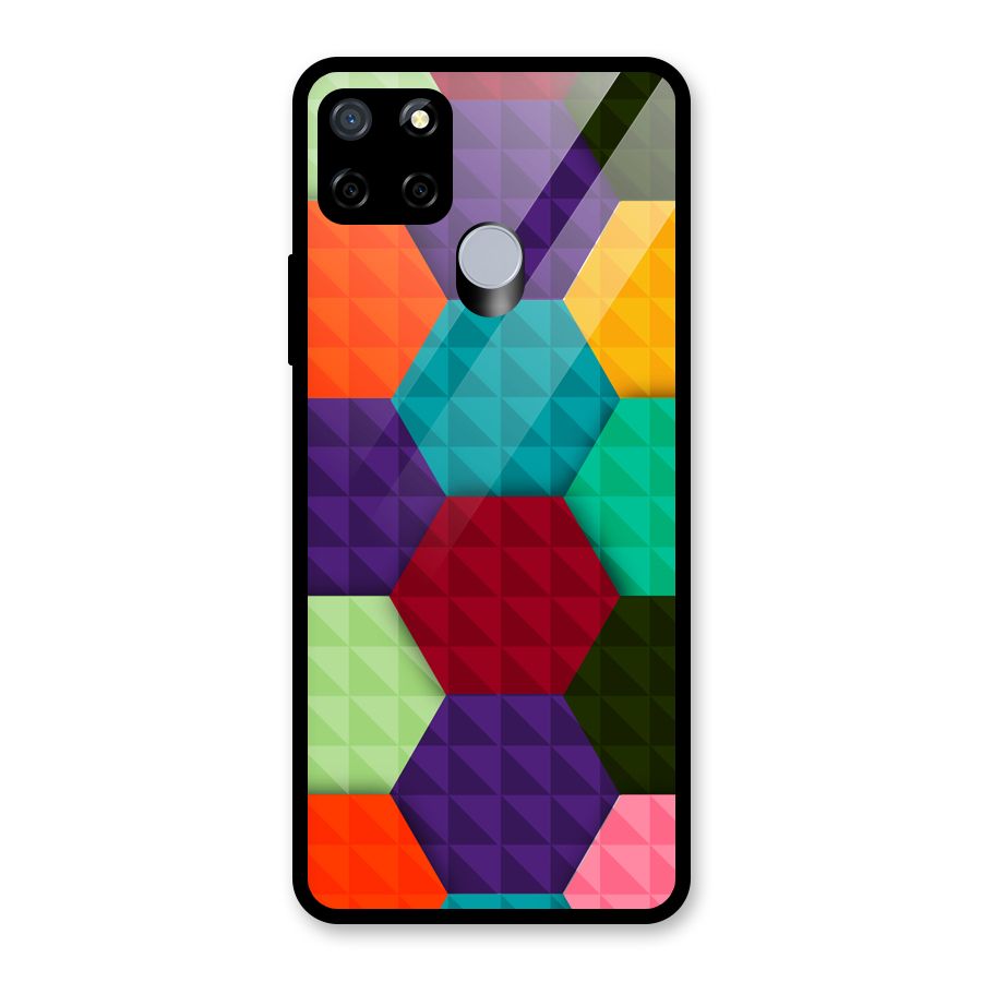 Colourful Abstract Glass Back Case for Realme Narzo 20