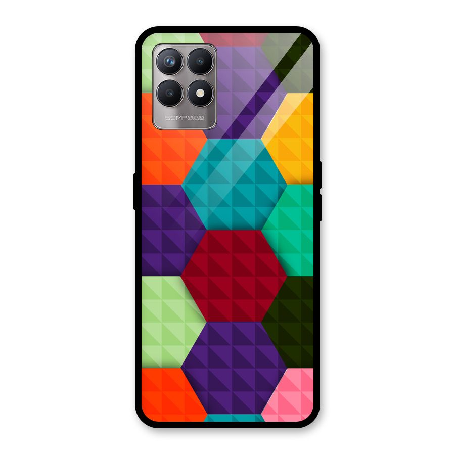Colourful Abstract Glass Back Case for Realme Narzo 50