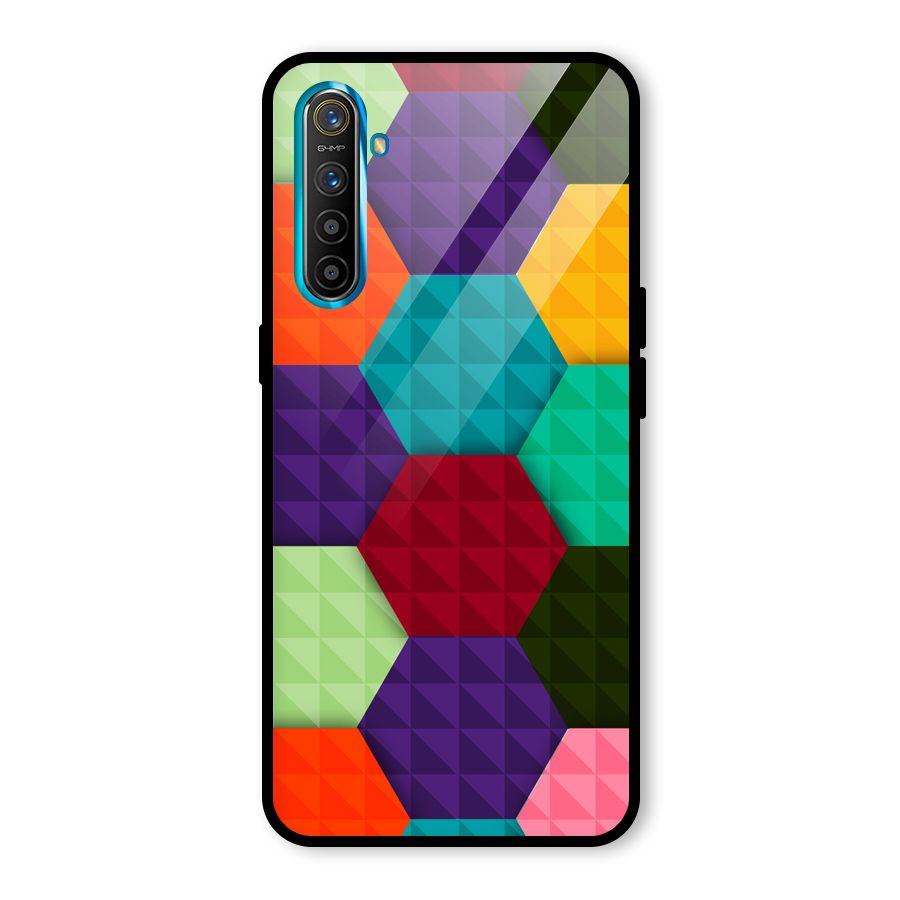 Colourful Abstract Glass Back Case for Realme X2
