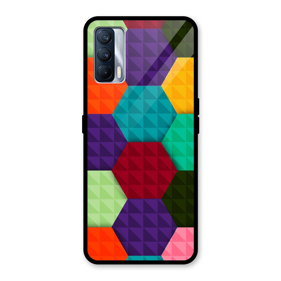 Colourful Abstract Glass Back Case for Realme X7