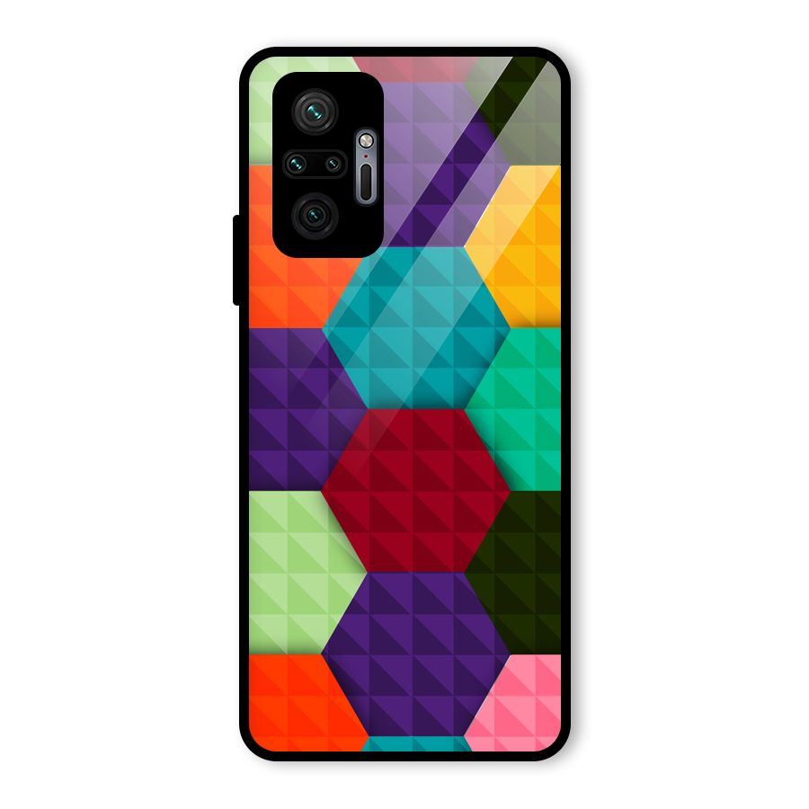 Colourful Abstract Glass Back Case for Redmi Note 10 Pro Max