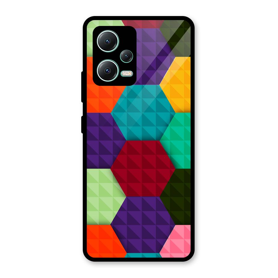 Colourful Abstract Glass Back Case for Redmi Note 12 5G