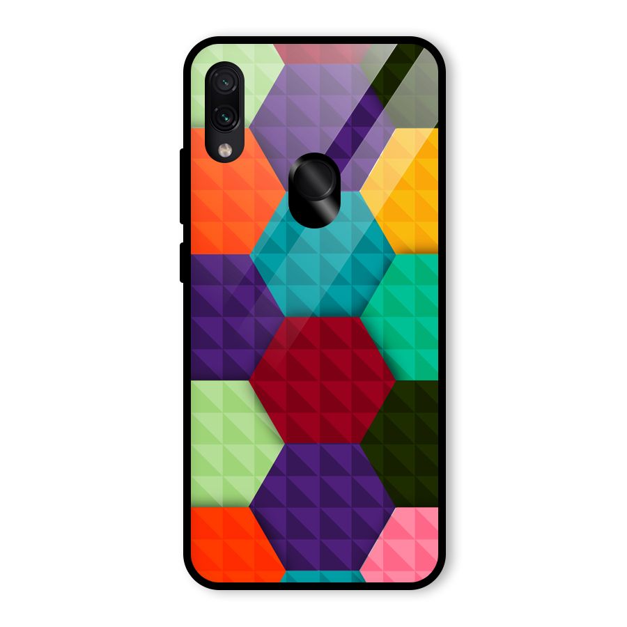 Colourful Abstract Glass Back Case for Redmi Note 7 Pro