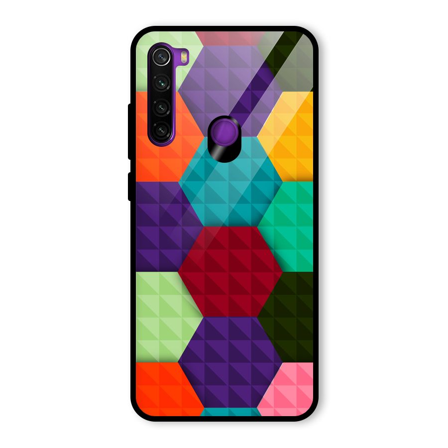 Colourful Abstract Glass Back Case for Redmi Note 8