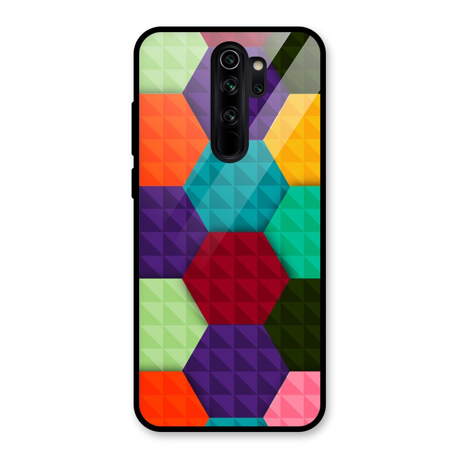 Colourful Abstract Glass Back Case for Redmi Note 8 Pro