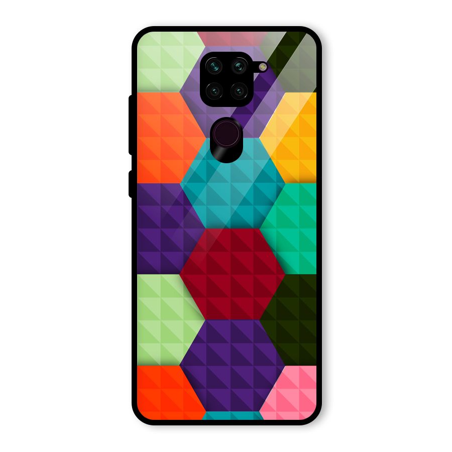 Colourful Abstract Glass Back Case for Redmi Note 9