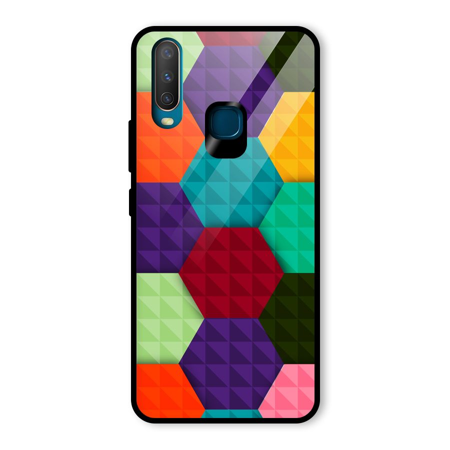 Colourful Abstract Glass Back Case for Vivo U10