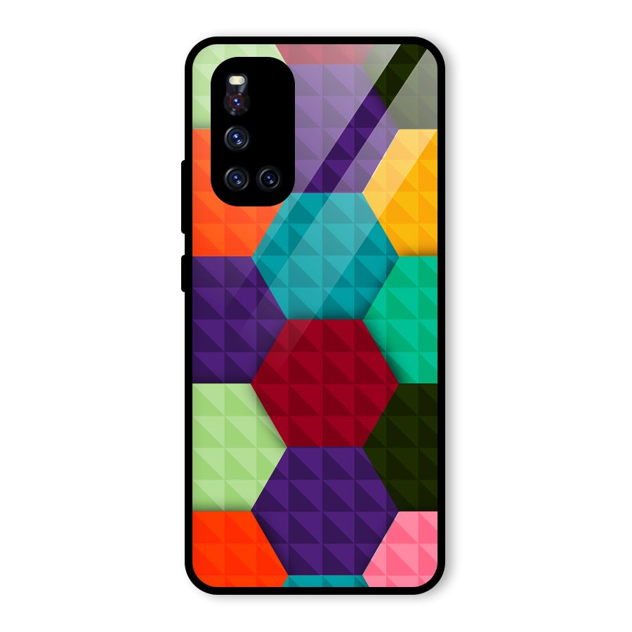 Colourful Abstract Glass Back Case for Vivo V19