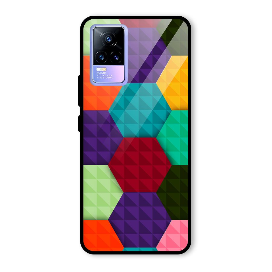Colourful Abstract Glass Back Case for Vivo Y73