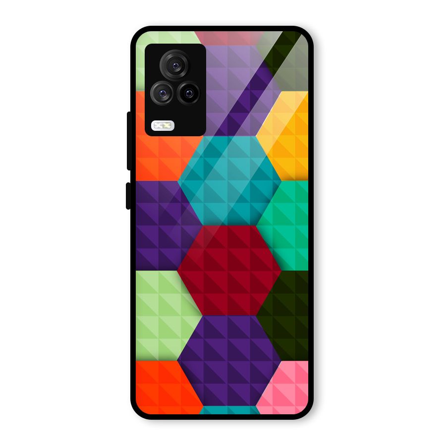 Colourful Abstract Glass Back Case for Vivo iQOO 7 Legend 5G