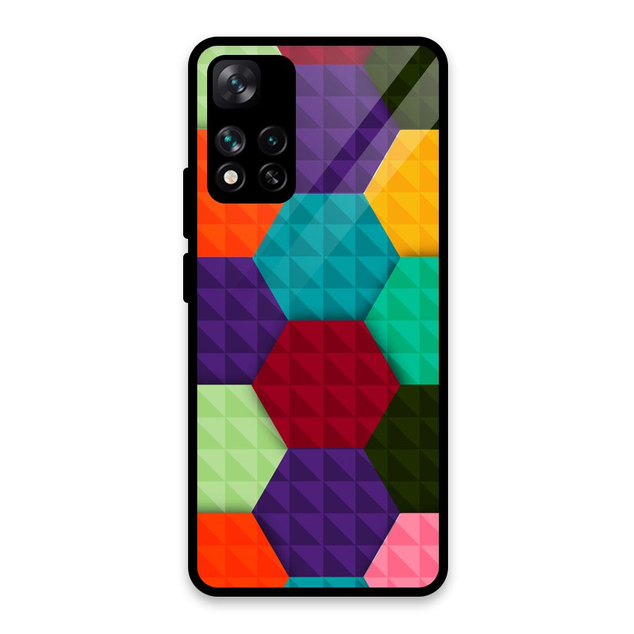 Colourful Abstract Glass Back Case for Xiaomi 11i HyperCharge 5G