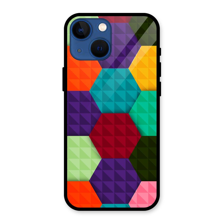 Colourful Abstract Glass Back Case for iPhone 13 Mini