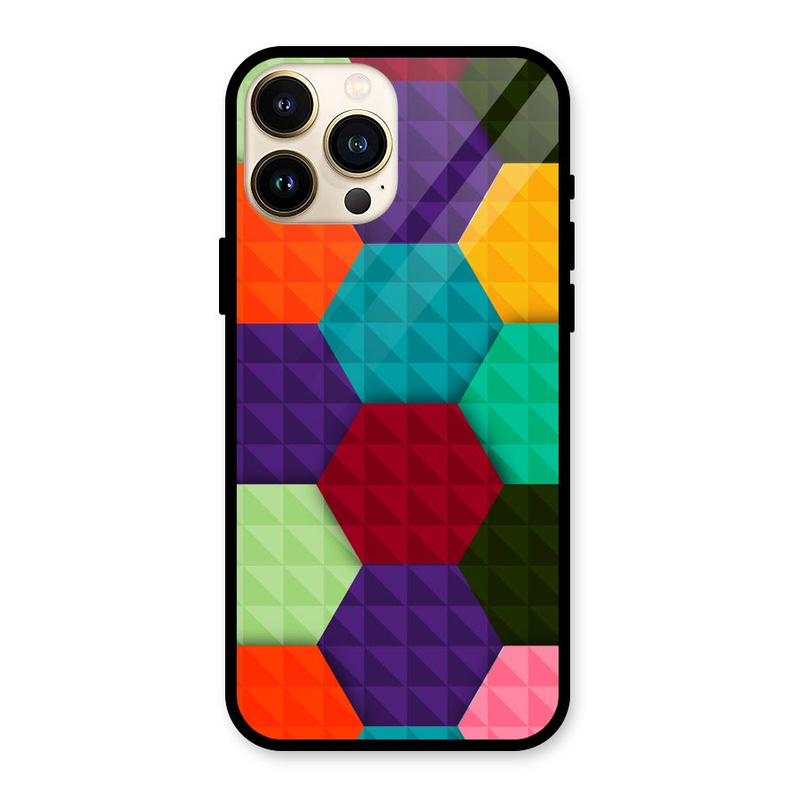 Colourful Abstract Glass Back Case for iPhone 13 Pro Max