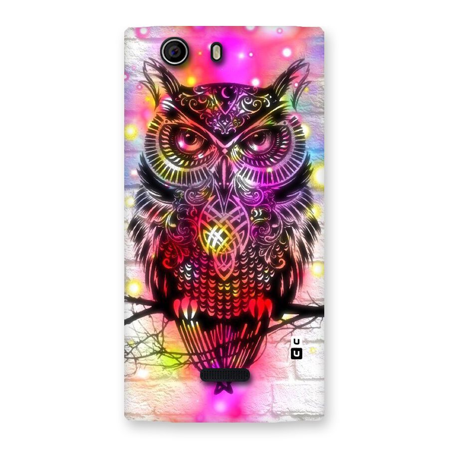 Colourful Owl Back Case for Canvas Nitro 2 E311