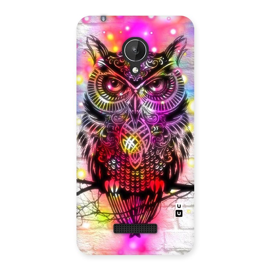 Colourful Owl Back Case for Micromax Canvas Spark Q380