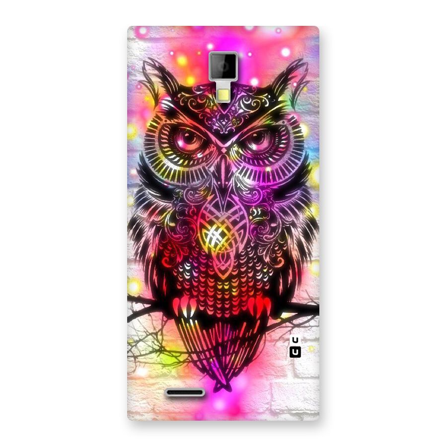 Colourful Owl Back Case for Micromax Canvas Xpress A99