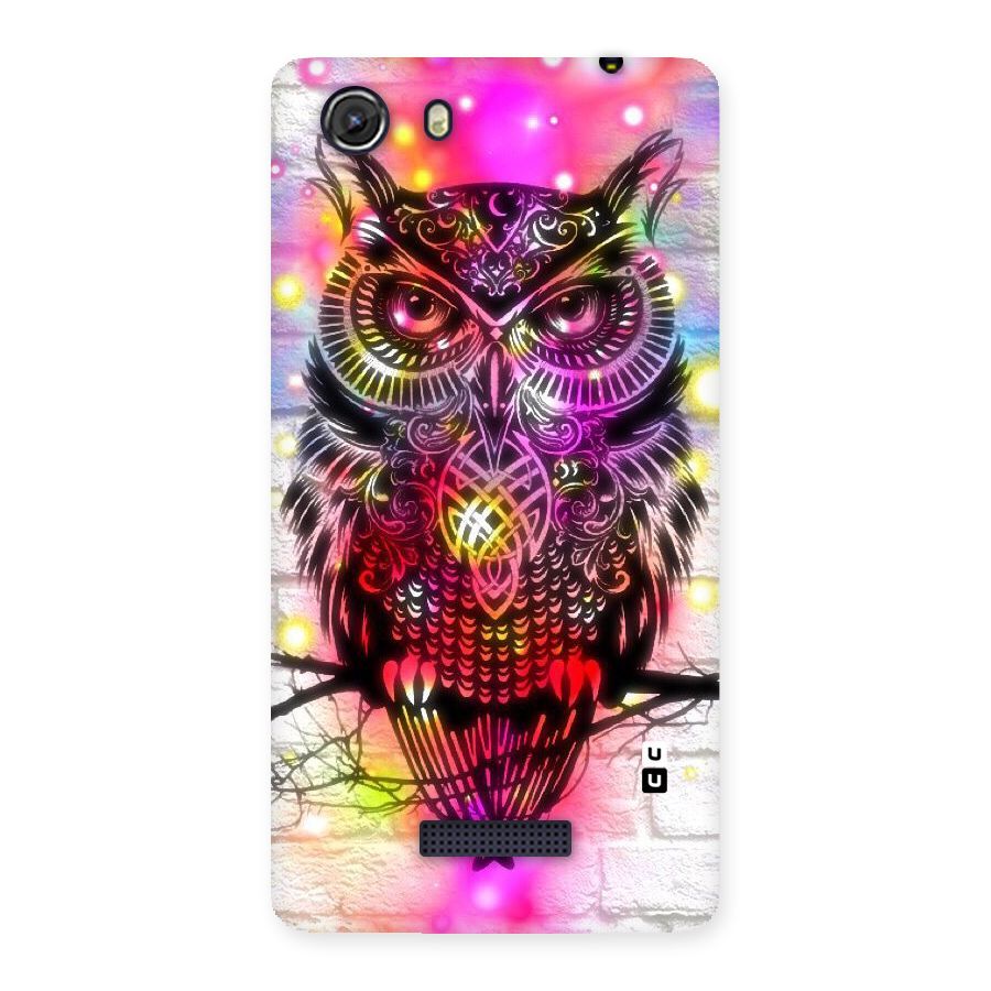 Colourful Owl Back Case for Micromax Unite 3