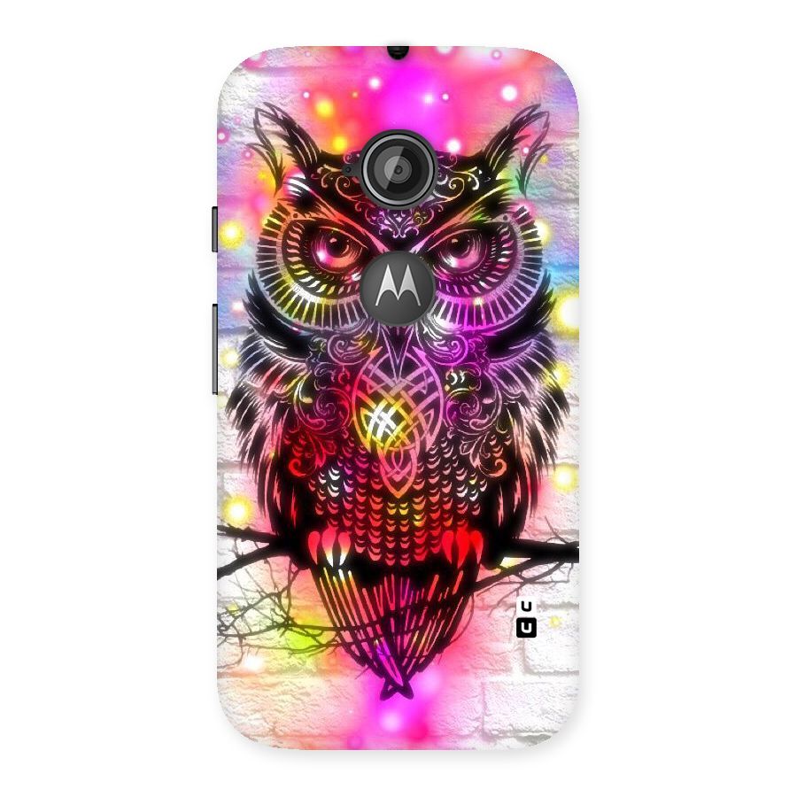 Colourful Owl Back Case for Moto E 2nd Gen