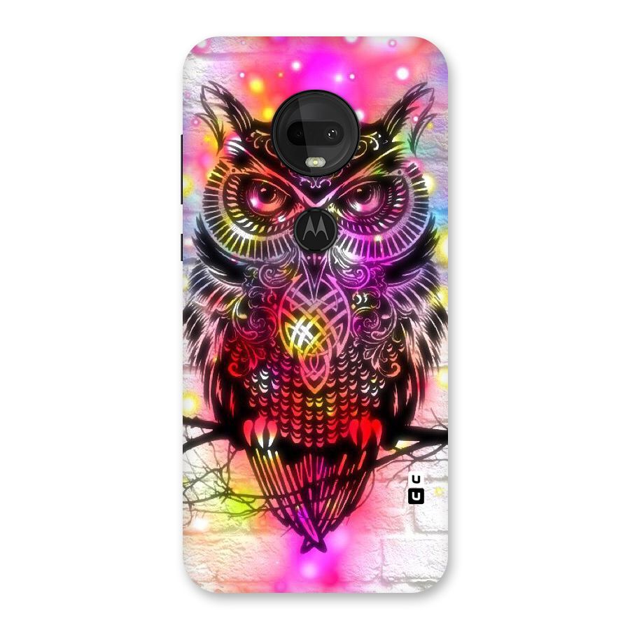 Colourful Owl Back Case for Moto G7