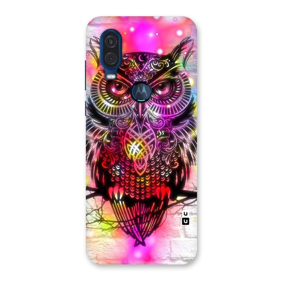 Colourful Owl Back Case for Motorola One Vision