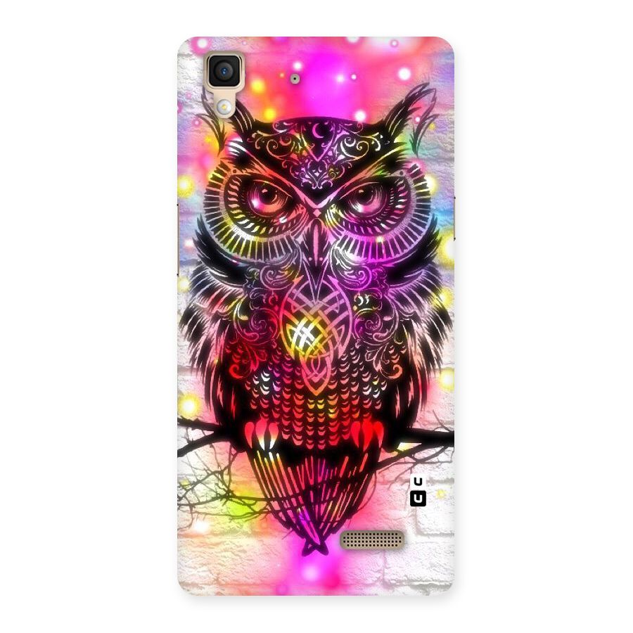 Colourful Owl Back Case for Oppo R7