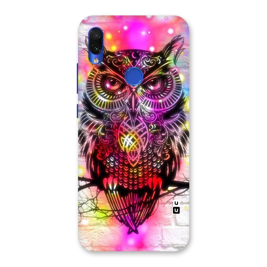 Colourful Owl Back Case for Redmi Note 7S
