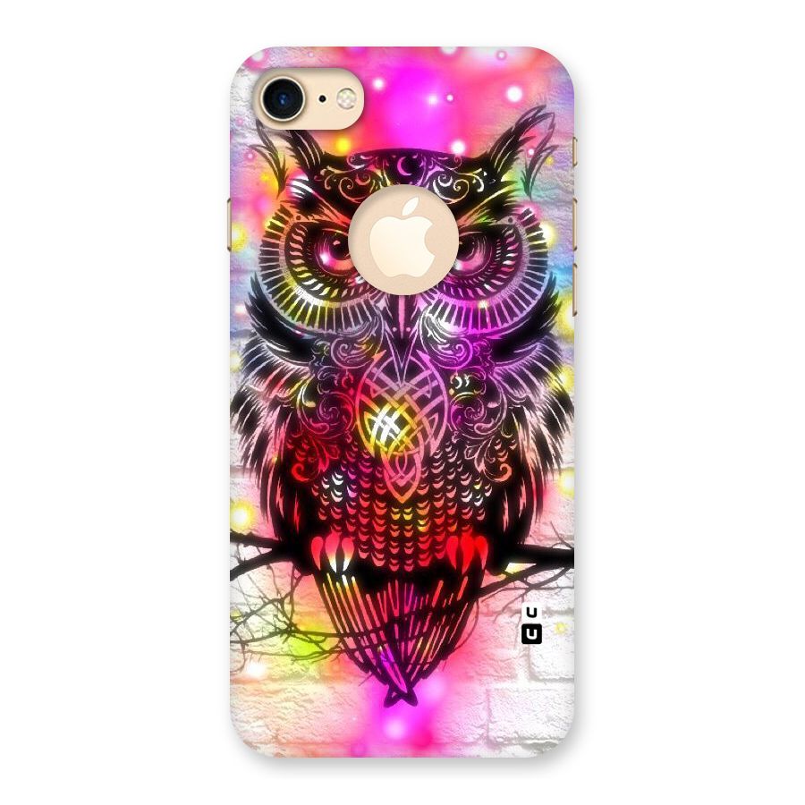 Colourful Owl Back Case for iPhone 7 Logo Cut