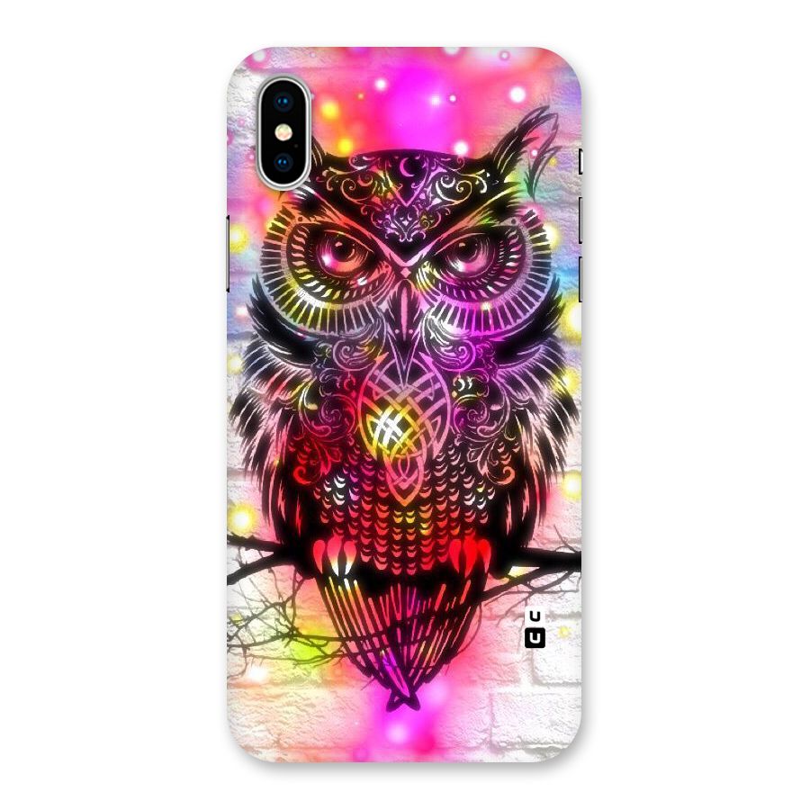 Colourful Owl Back Case for iPhone XS