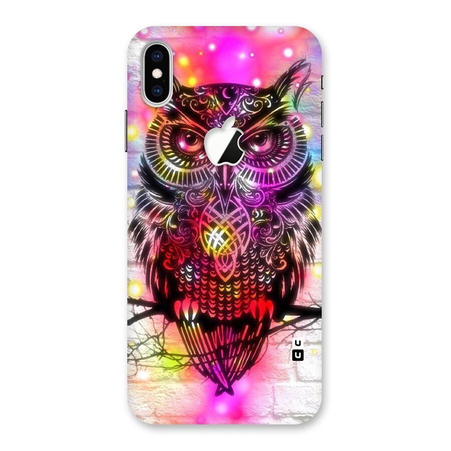 Colourful Owl Back Case for iPhone XS Max Apple Cut