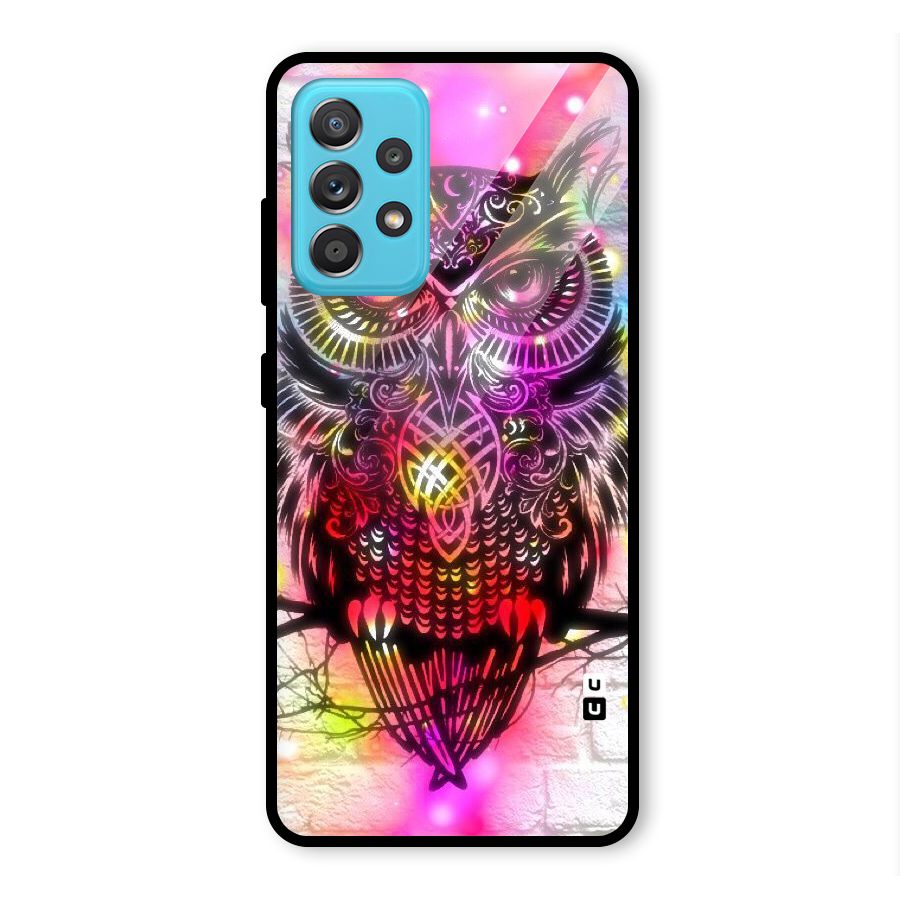 Colourful Owl Glass Back Case for Galaxy A52