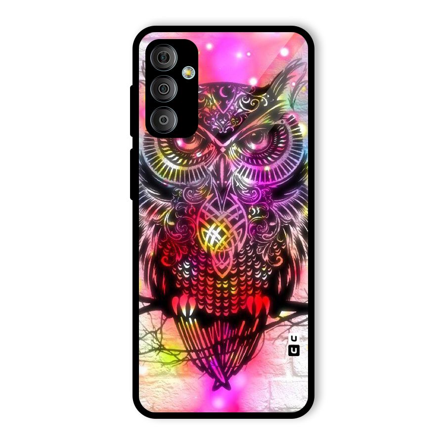 Colourful Owl Glass Back Case for Galaxy F23