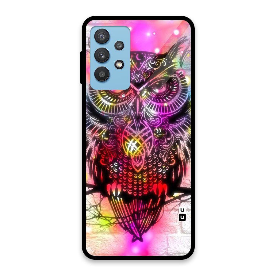 Colourful Owl Glass Back Case for Galaxy M32 5G