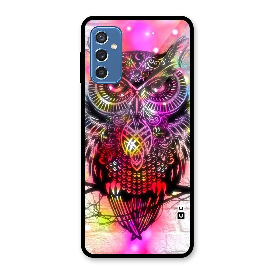 Colourful Owl Glass Back Case for Galaxy M52 5G